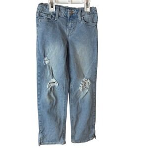SALE Gap Kids Jeans Size‎ 7 Straight Light Wash Distressed Denim Pants Girls